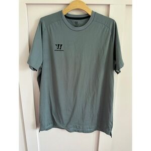 Warrior Mens 2XL Gray Short Sleeve Athletic Training Performance T-Shirt Logo
